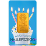Sztabka złota na urodziny "ciastko" - 1g Argor-Heraeus