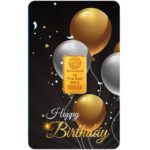 Sztabka złota na urodziny "złote balony" - 1g Argor-Heraeus
